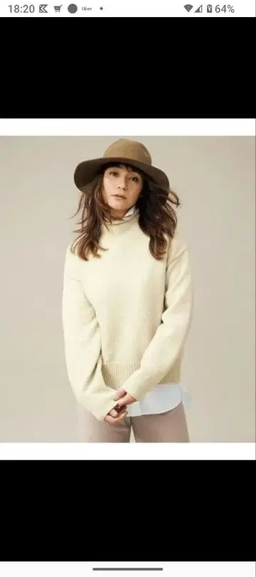 23구 [세탁 가능] 캐시미어 블렌드 벌키 롤넥 니트