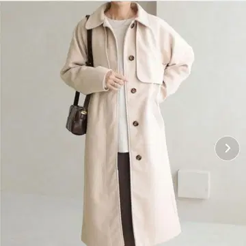 롱 코트 요크 스텐 칼라 롱 코트 미사용 새상품 택 포함