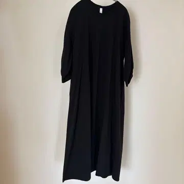 prit 블랙 롱 원피스 벌룬 소매