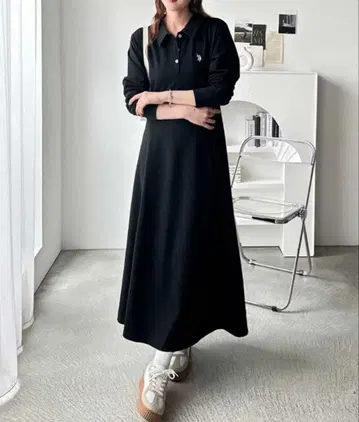 [ U.S. POLO ASSN. ] 폴로 카라 티셔츠 원피스 (긴팔)