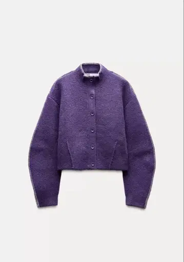 [ 미사용 새상품 ] zara 하이넥 니트 자켓