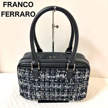 FRANCO FERRARO 프랑코 페라로 소가죽 트위드 핸드백