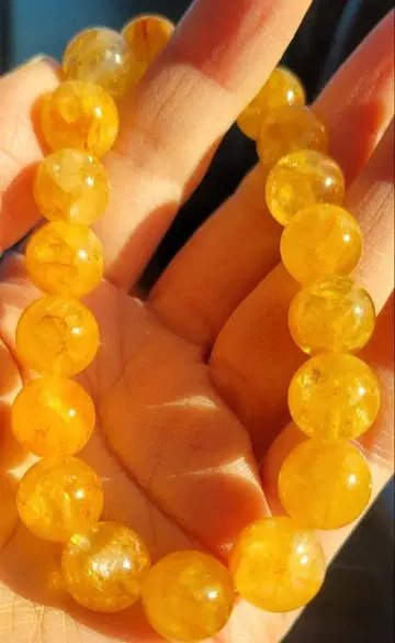 !히말라야 가네쉬 히마르 산 골든 힐러 팔찌 11mm