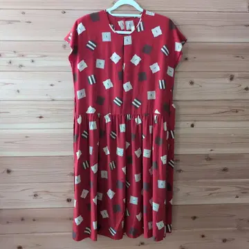 PINK HOUSE 손수건 패턴 프렌치 슬리브 원피스