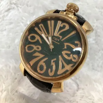 작동 테크노스 T4461 그린 다이얼 QZ 남성용 손목시계