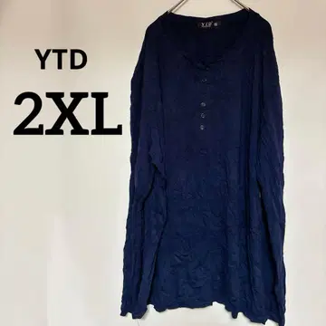 1점만 YTD [ 2XL ] 네이비 긴팔 셔츠 롱T 가을 얇은 소재