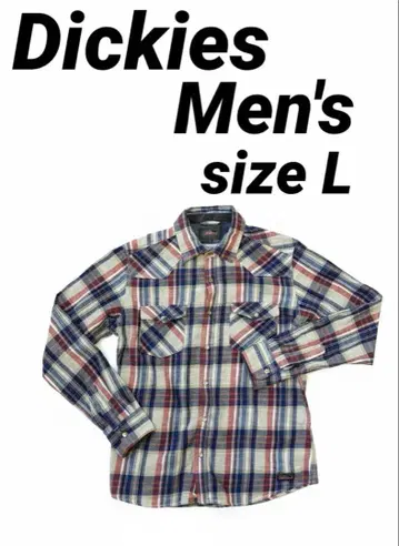 [ 새상품급 ] Dickies/디키즈 체크 무늬 긴팔 셔츠 L 웨스턴