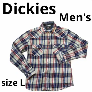 [ 새상품급 ] Dickies/디키즈 체크 무늬 긴팔 셔츠 L 웨스턴