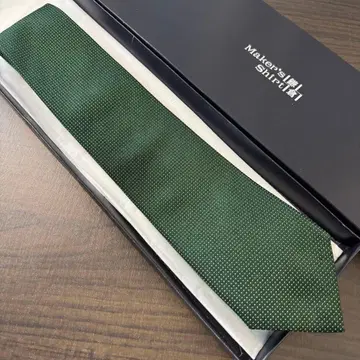 가마쿠라 셔츠 재팬 컬렉션 일본 국내 봉제 마이크로 도트 넥타이 그린