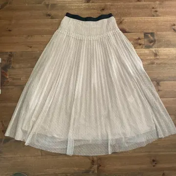 CELFORD 레이스 플리츠 스커트