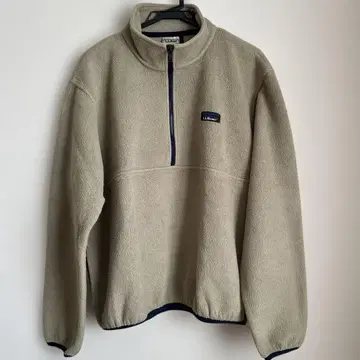 LLBean 플리스 자켓 하프 지퍼 남성용 M 아메리칸 사이즈
