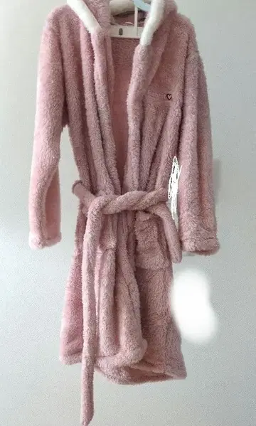 토끼 목욕 가운 푹신푹신 보들보들 핑크색 미사용 새상품