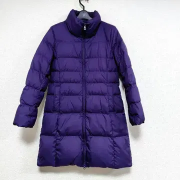 유니클로 퍼플 다운 코트 M 사이즈