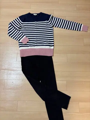 AIGLE 스트라이프 니트 스웨터 S 사이즈