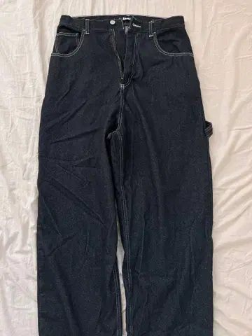 kutir 자수 페인터 와이드 데님 팬츠