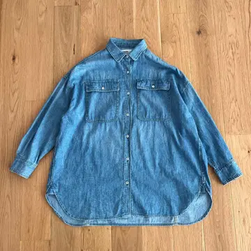 새상품급 헬시 데님 아몬드 데님 셔츠 루즈 오버 실루엣