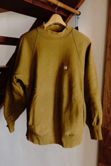 Champion 리버스 위브 USA제 모크넥 포켓 부착 진피온 L