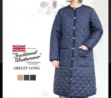 Traditional Weatherwear 퀼팅 노카라 코트