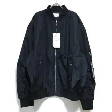 새상품 드롭 숄더 오버 사이즈 MA-1 남성용 블랙 L