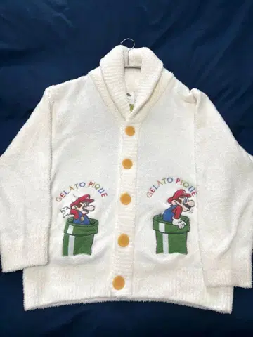 gelato pique 슈퍼 마리오 베비모코 자카드 숄 가디건