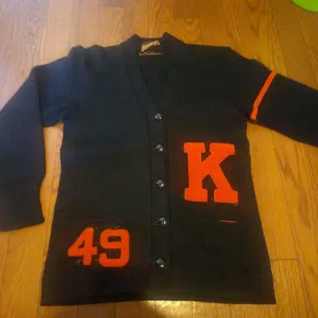 빈티지 vintage 50s~60s 레터드 가디건