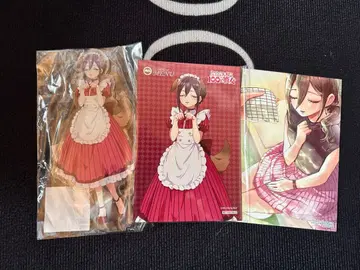 100카노 콜라보 카페 아크릴 스탠드 특전 엽서 메이도 메이