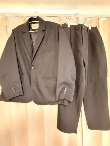 larucrur 블랙 캐주얼 수트 셋업