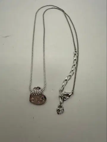 스와로브스키 하트형 스톤 목걸이