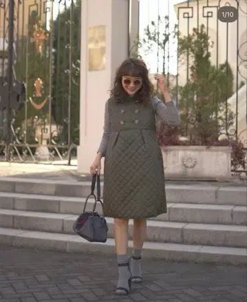 링커블 퀼팅 원피스