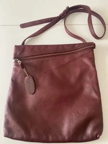 IBIZA 홍차 가죽 빅 숄더백