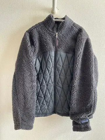 보아 퀼팅 자켓 그레이