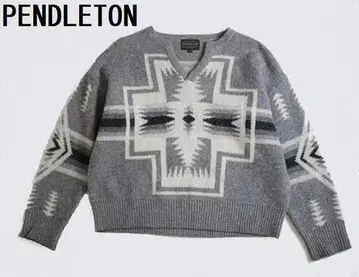 PENDLETON 그레이 V넥 스웨터 M