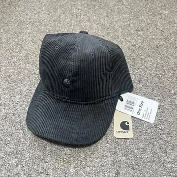 Carhartt 할렘 코듀로이 캡 다크 그레이