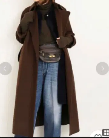 브라운 롱 코트