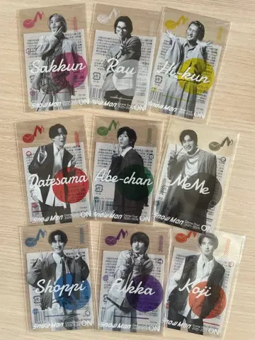 Snow Man 클리어 스티커 9인 세트