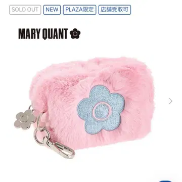 PLAZA MARY QUANT 마리콴트 카라비너 포함 파우치 핑크