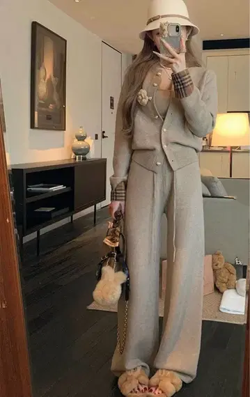 니트 셋업 새상품