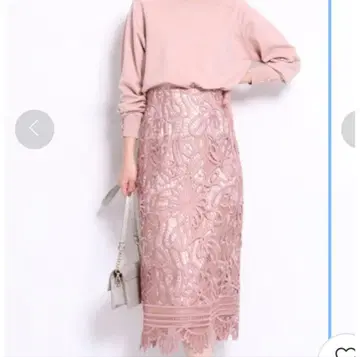 배색 라인 레이스 타이트 스커트 mystrada