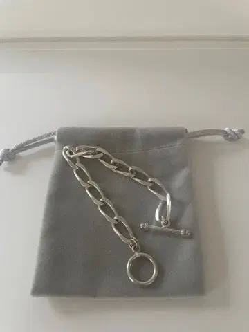 실버 체인 팔찌 토글식