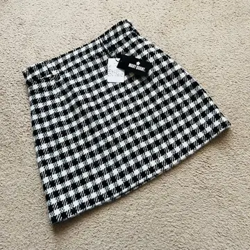 미사용 택 포함 마리퀀트 스커트 울 하운드투스 체크 M