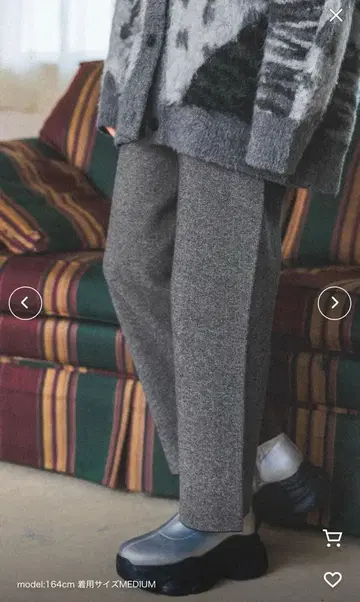 니코앤드 nikoand 부드러운 터치 니트 팬츠 그레이