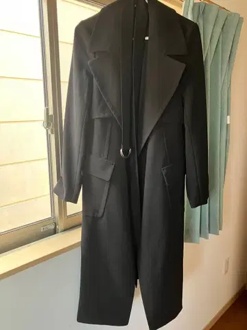 H&M 블랙 롱 코트 EUR 36