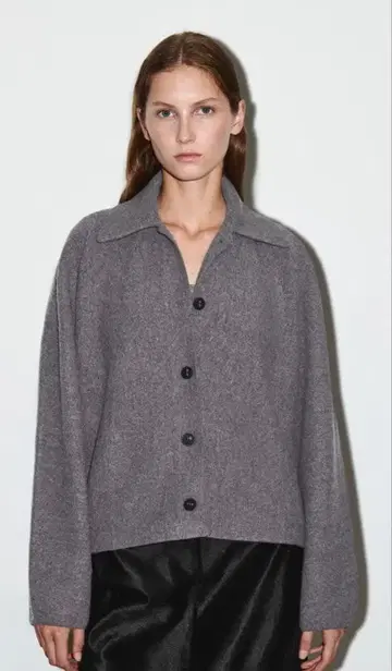 미사용 COS 스컬프티드 메리노울 자켓