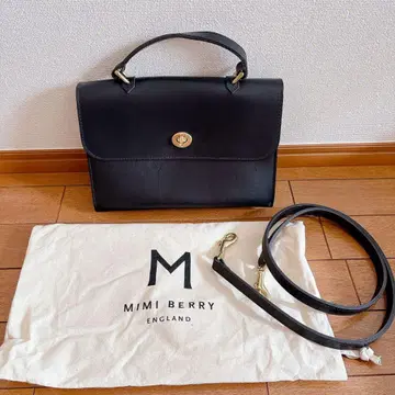 MIMI BERRY 블랙 가죽 핸드백
