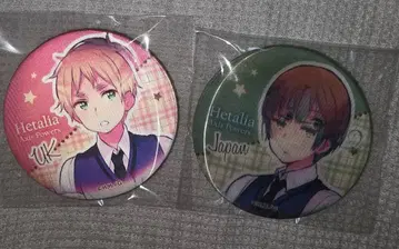 헤타리아 애니메가 체인지 캔뱃지 영국 일본 세트