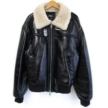 ZARA 자라 페이크 무스탕 보아 자켓 L 블랙 B-3