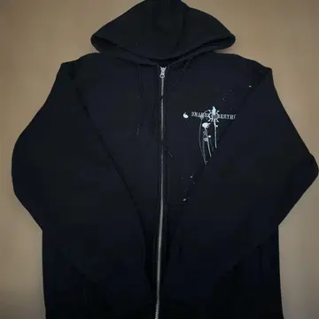 KRHYME 데님 블랙 후드티 XL