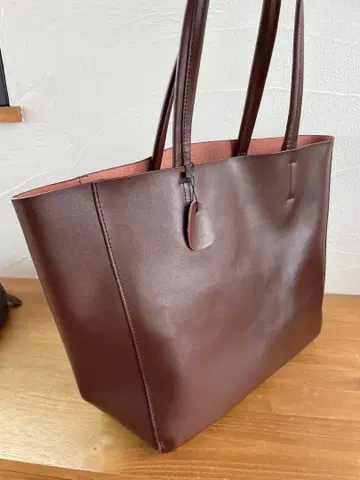 컨디션 최상 ROOPTOKYO 소가죽 스플릿 레더 토트백 브라운