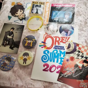 후루카와 신 캔뱃지 러버 스트랩 엽서 특전 등 12점 굿즈 세트