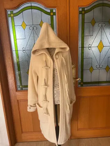 부착 더플 코트 크림색